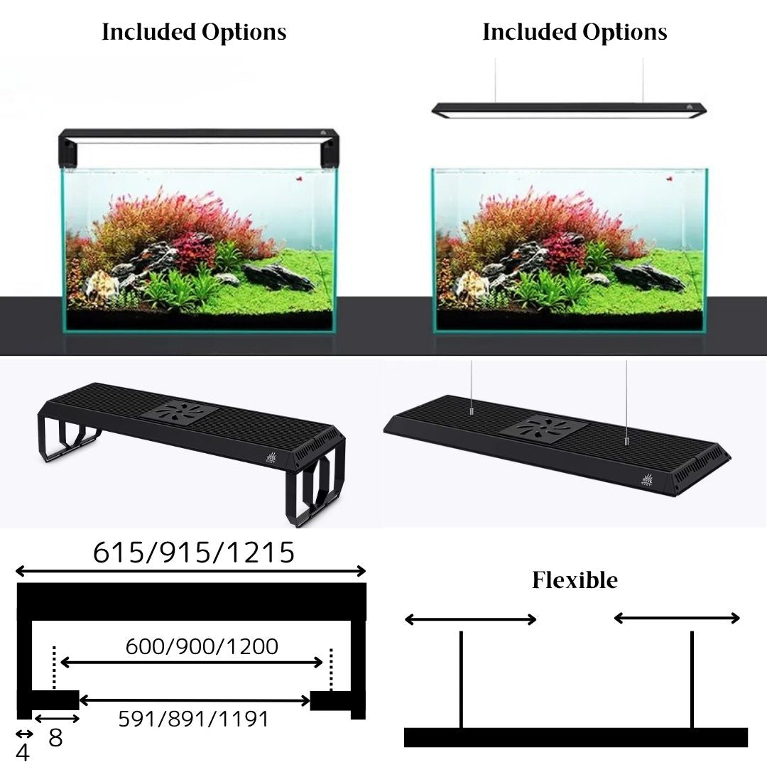 WEEK AQUA NEW P Series P600 P900 P1200 PRO RGB+UVA Aquarium Lightning【WEEK AQUA INTERNATIONAL】