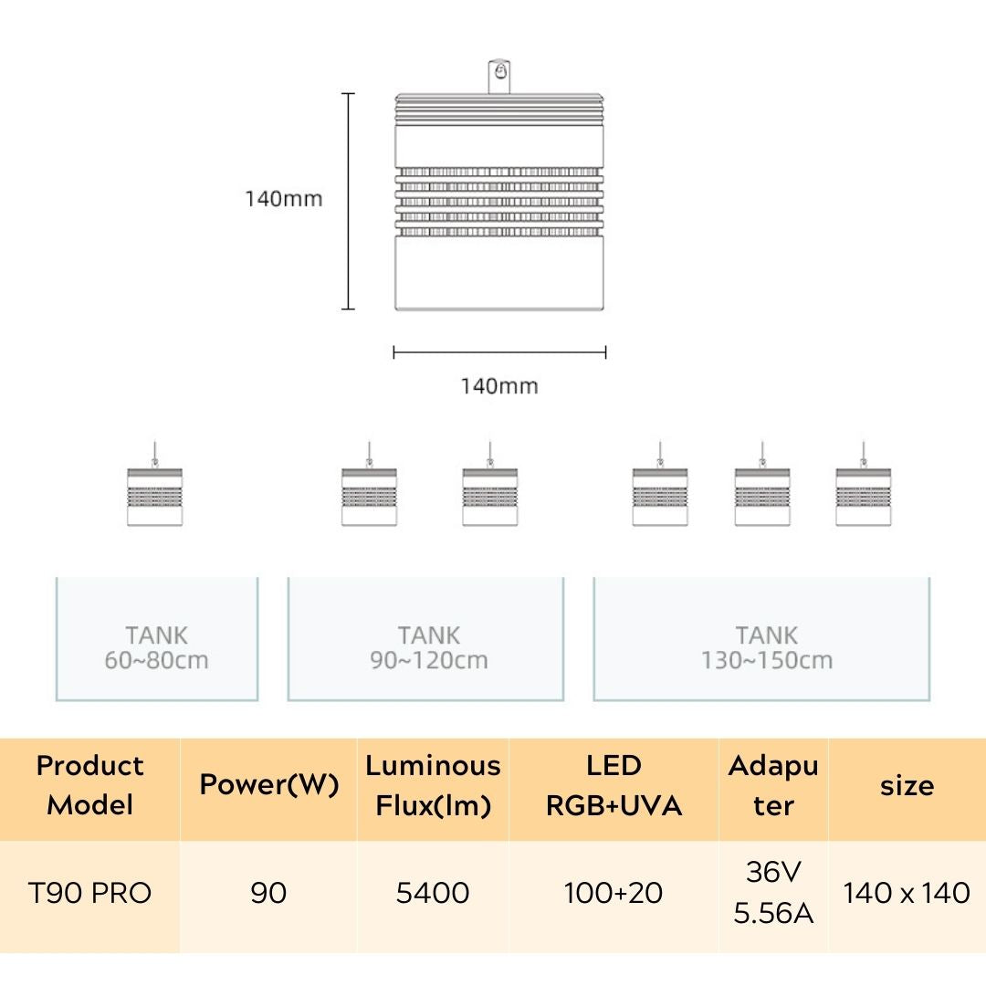WEEK AQUA NEW T90 PRO RGB+UVA Aquarium Lightning【WEEK AQUA INTERNATION – WEEK  AQUA INTERNATIONAL For Aquarium & Fish Tank Light LED