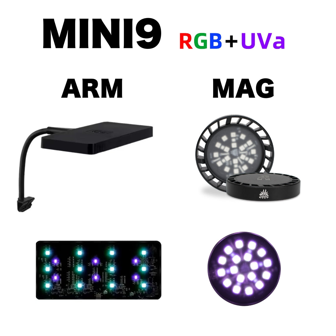 ライト・照明器具 WEEK AQUA MINI 9 PRO RGB+UVA MINI9PRO WEEK AQUA MINI 9 PRO RGB+UVA ARM MAG Aquarium Lightning【WEEK AQUA