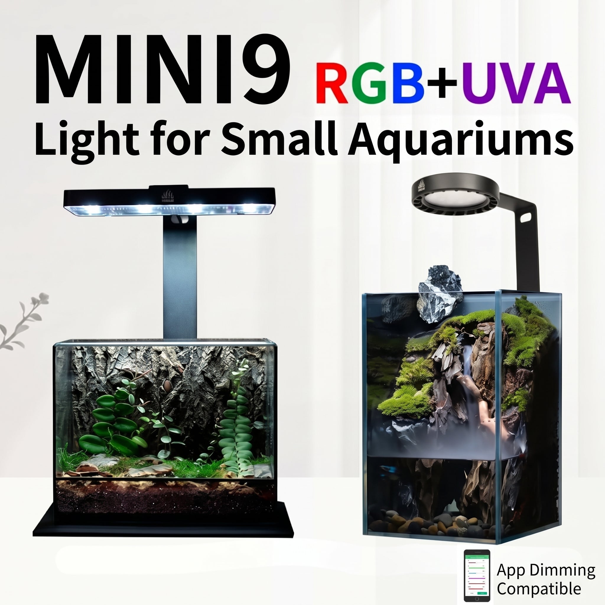 WEEK AQUA MINI 9 PRO RGB+UVA ARM MAG Aquarium Lightning【WEEK AQUA